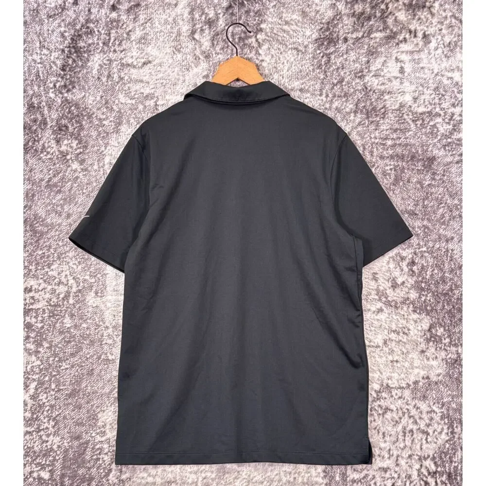 Nike Polo Shirt Large Mens New England Patriots NFL Dri Fit Short Sleeve